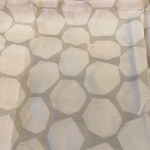 White and Grey spotted curtains!